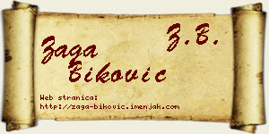 Zaga Biković vizit kartica